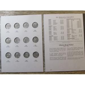 HE Harris Liberty Head Nickel coin folder - vintage coin supply