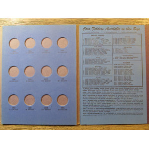 Whitman coin folder for Liberty Head V Nickels - vintage coin supply