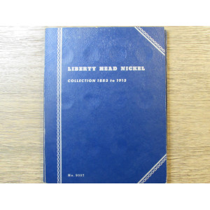 Whitman blue folder for Liberty Head Nickels - vintage V nickel storage