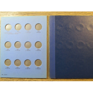 Whitman blue folder for Liberty Head Nickels - vintage V nickel storage