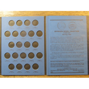 Whitman coin folder for Jefferson Nickels - 1968 onwards