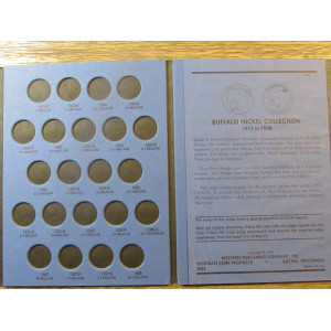 Whitman classic coin folder for Buffalo Nickels from 1913 to 1938 - vintage supply