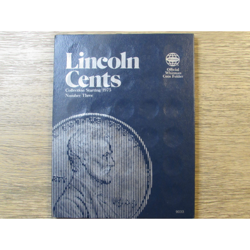 Whitman coin folder for Lincoln Memorial Cents - 1975 onwards - vintage supply