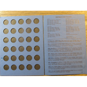 Whitman coin folder for Lincoln Memorial Cents - 1975 onwards - vintage supply