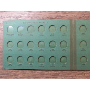 Wayte Raymond vintage green popular album for Liberty Head Nickels from 1883 to 1912