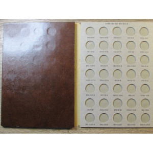 Dansco folder for Nickels - Buffalo and Jefferson type - vintage supply