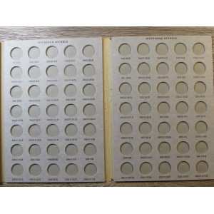 Dansco folder for Nickels - Buffalo and Jefferson type - vintage supply