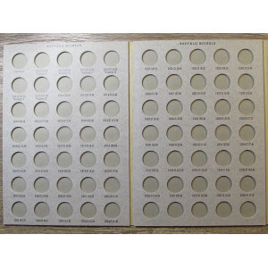 Dansco folder for Nickels - Buffalo and Jefferson type - vintage supply