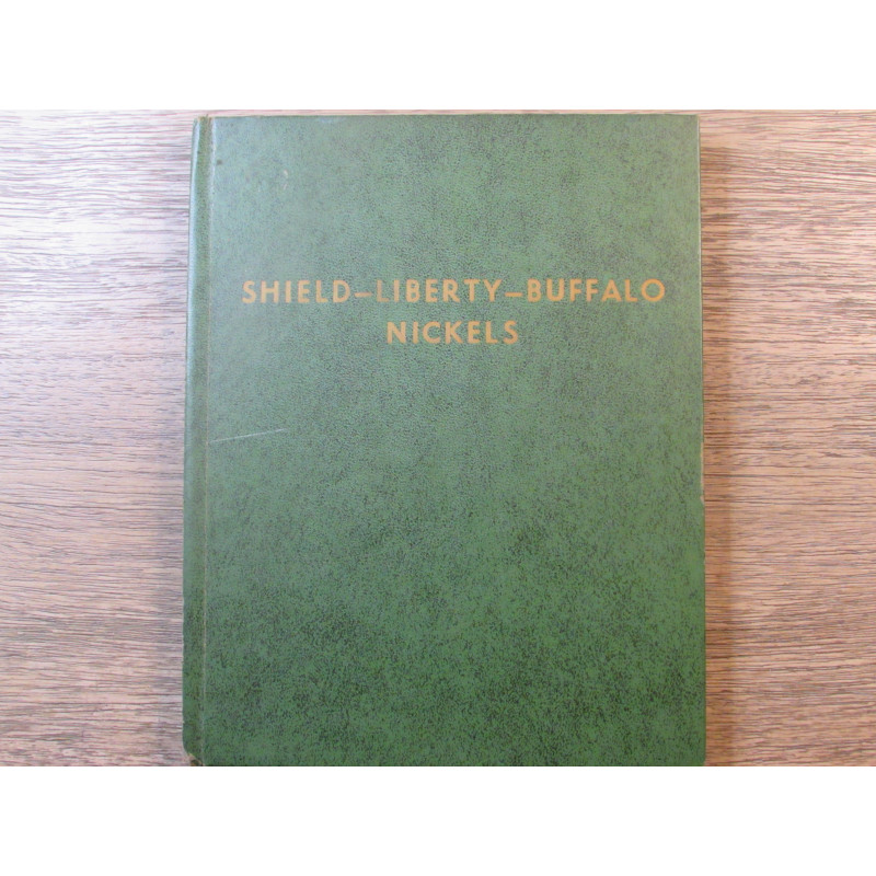 Whitman green coin album for Shield, Liberty, and Buffalo Nickels - vintage coin supply