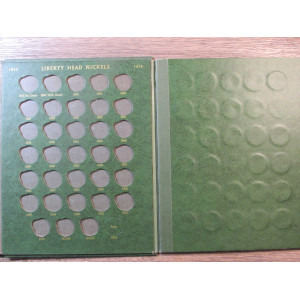 Whitman green coin album for Shield, Liberty, and Buffalo Nickels - vintage coin supply