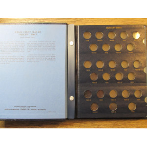 Whitman classic coin album for Mercury Dimes - 1916-1945 - vintage supply