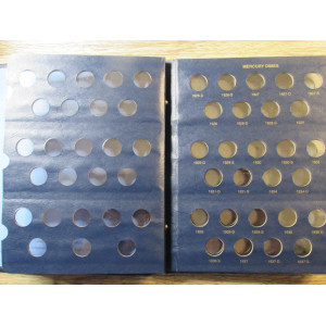 Whitman classic coin album for Mercury Dimes - 1916-1945 - vintage supply