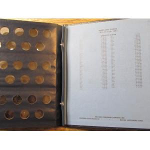 Whitman classic coin album for Mercury Dimes - 1916-1945 - vintage supply