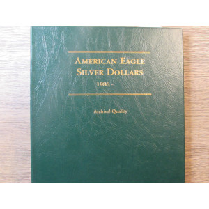 Littleton coin album for American Eagle Silver Dollars - 1986 onwards - vintage supply