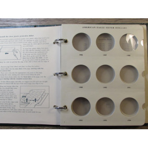 Littleton coin album for American Eagle Silver Dollars - 1986 onwards - vintage supply