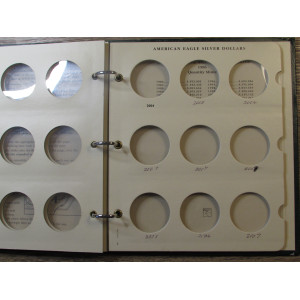 Littleton coin album for American Eagle Silver Dollars - 1986 onwards - vintage supply