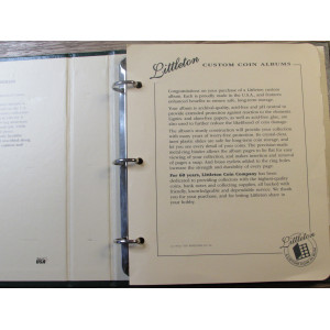 Littleton coin album for American Eagle Silver Dollars - 1986 onwards - classic green album