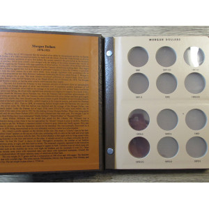 Dansco coin album for Morgan Dollars - 1891 - 1921 - vintage supply