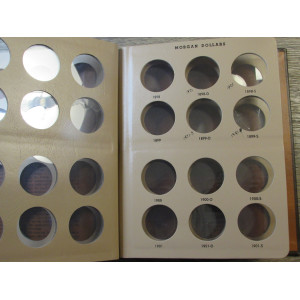 Dansco coin album for Morgan Dollars - 1891 - 1921 - vintage supply