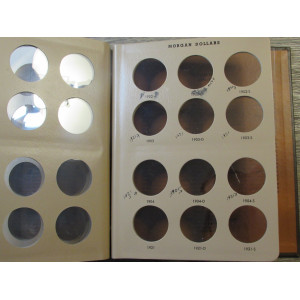 Dansco coin album for Morgan Dollars - 1891 - 1921 - vintage supply