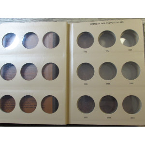 Dansco coin album for American Eagle Silver Dollars - vintage supply