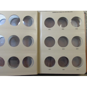 Dansco coin album for American Eagle Silver Dollars - vintage supply