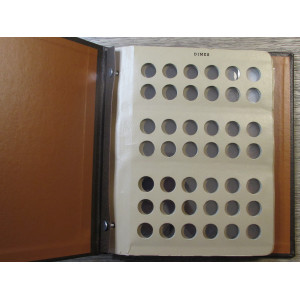Dansco coin album for Dimes - blank cover album with 2 pages