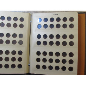 Dansco coin album for Dimes - blank cover album with 2 pages