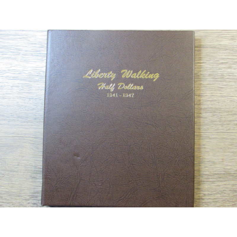 Dansco coin album for Liberty Walking Half Dollars - 1941 to 1947 - vintage supply