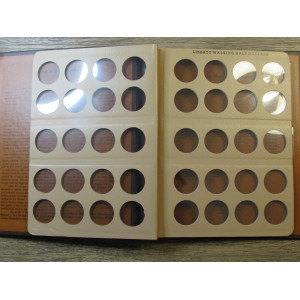 Dansco coin album for Liberty Walking Half Dollars - 1941 to 1947 - vintage supply