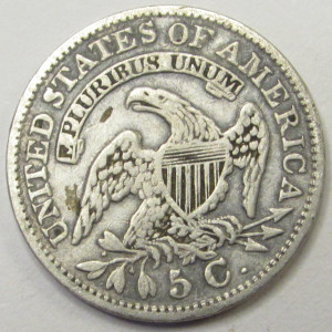 1832 Capped Bust Half Dime - antique early American small silver coin