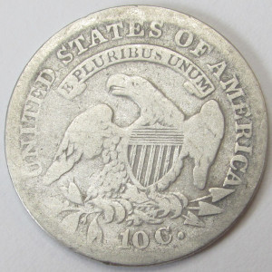 1836 Capped Bust Dime - antique American silver ten cent coin