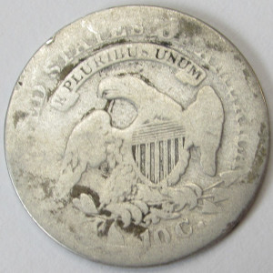 1836 Capped Bust Dime - antique American silver dime coin