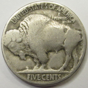 1914 Buffalo Nickel - antique early date American Indian five cent coin