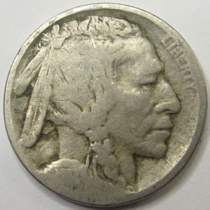 1914 D Buffalo Nickel - antique key date American Indian five cent coin