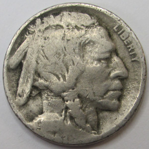 1916 D Buffalo Nickel - antique Denver mintmark American Indian five cent coin