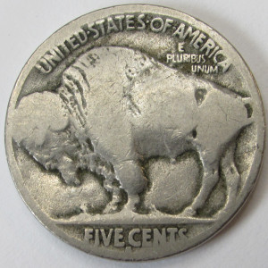 1917 S Buffalo Nickel - antique San Francisco mintmark American Indian coin