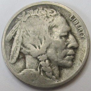 1920 D Buffalo Nickel - antique Denver mintmark better date Indian nickel