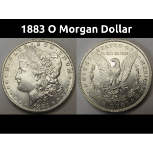 1883 O Morgan Dollar - antique higher grade New Orleans mint uncirculated silver dollar