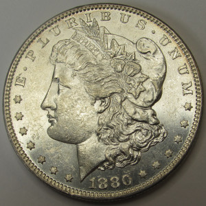 1880 O Morgan Dollar - antique New Orleans mint uncirculated silver dollar