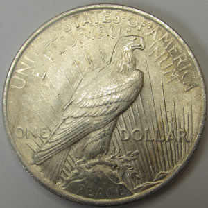 1923 Peace Dollar - antique uncirculated American silver dollar
