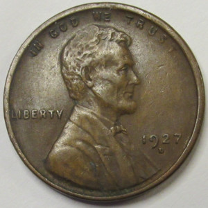 1927 D Lincoln Wheat Cent - antique Denver mintmark higher grade penny