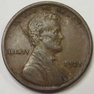 1921 Lincoln Wheat Cent - antique higher grade American wheat penny coin