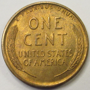 1919 S Lincoln Wheat Cent - antique uncirculated American wheat penny