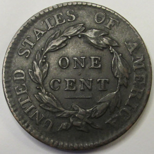 1817 Coronet Head Large Cent - antique better grade early American copper penny