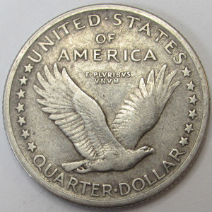 1917 Standing Liberty Quarter - second year of issue variety 1 silver coin