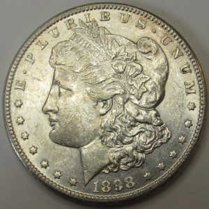 1898 S Morgan Dollar - antique better date San Francisco mintmark silver dollar