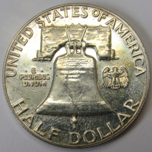 1963 Franklin Half Dollar - Proof - flashy antique American silver coin