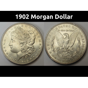 1902 Morgan Dollar - better grade turn of the century American silver dollar