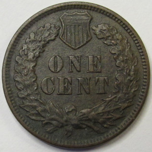 1871 Indian Head Cent - antique higher grade scarce date American Indian penny